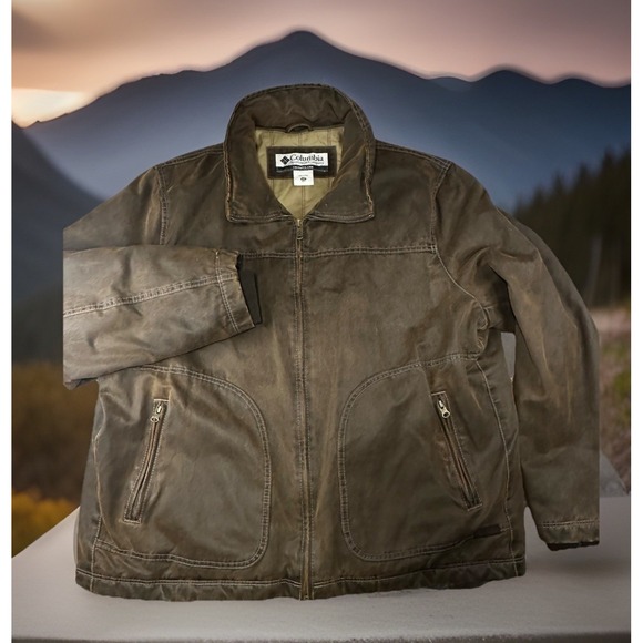 Columbia Other - Vintage‎ Columbia Brown Quilted Jacket Mens 2XL Washed Chore Barn Workwear Coat
